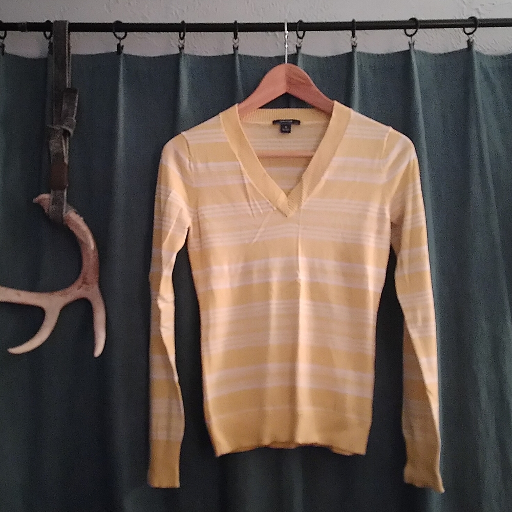 Yellow Striped Nautica Sweater